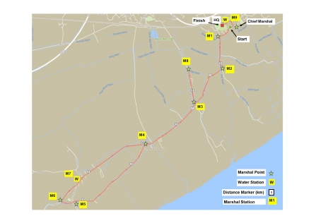 Race for Wildlife 10k route map