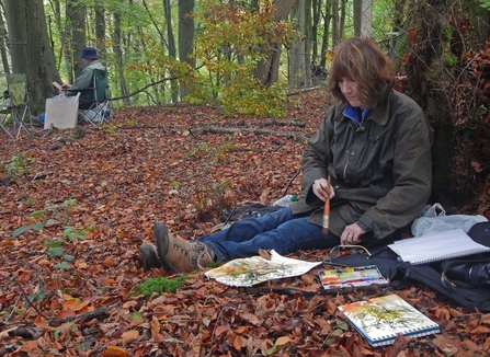 Artists working in Lady Park Wood