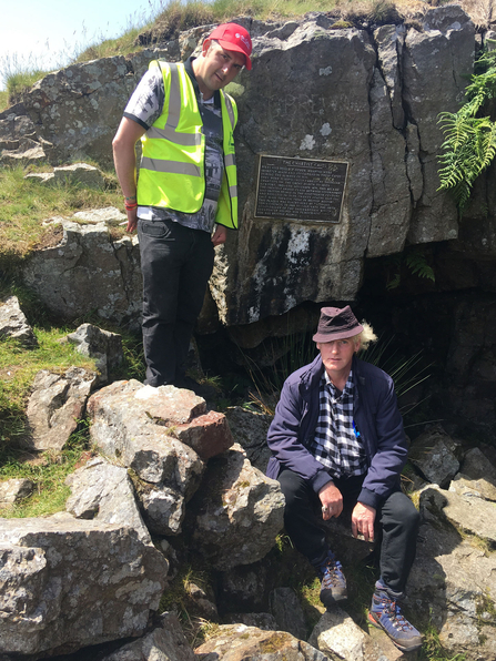 Two Wild Health participants around the Chartists cave 