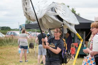 Life on Marsh festival organiser Kathy Barclay at Magor Marsh nature reserve