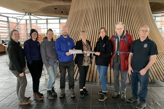 At Senedd to present a petition to save the Gwent Levels