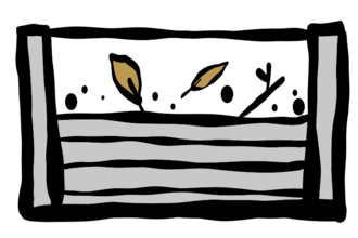 Compost illustration for wildlife gardening