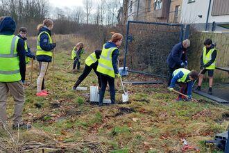 Young people volunteering