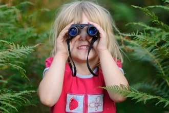 Young girl bird watching, David Tipling/2020Vision