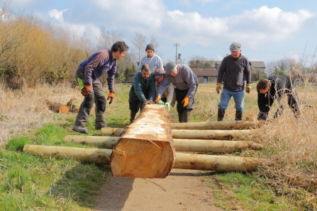 Bridge building at Magor Marsh