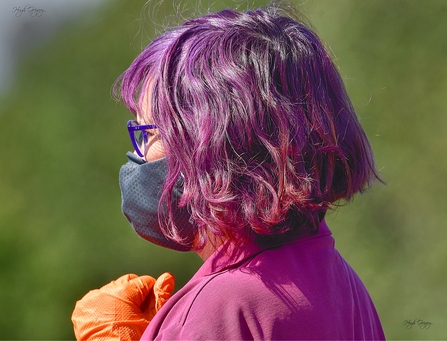 GWT education officer Petra Mitchard wearing PPE