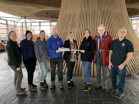 At Senedd to present a petition to save the Gwent Levels