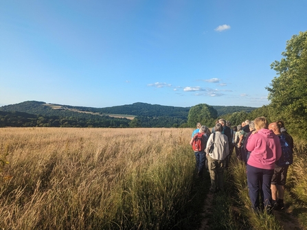 People walking at Wyeswood Common Nature Reserve