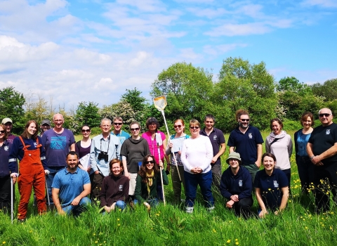 Gwent Wildlife staff at Bridewell Common