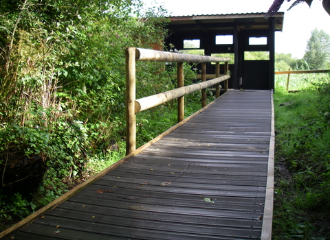 Bird hide access at Magor Marsh